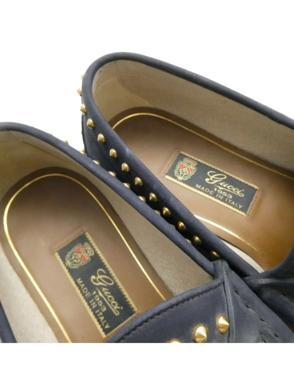 Gucci Horsebit Studded Loafers Shoes Flat 7.5